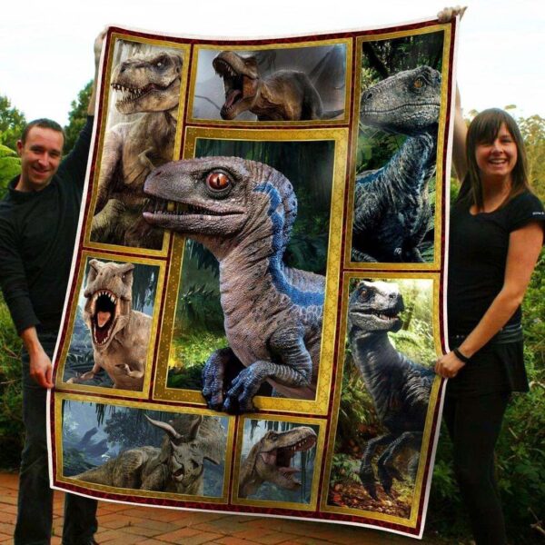 Dinosaur Fleece Blanket Sherpa Blanket
