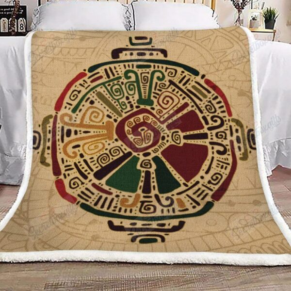 Hunab Ku Mayan Fleece Blanket Sherpa Blanket