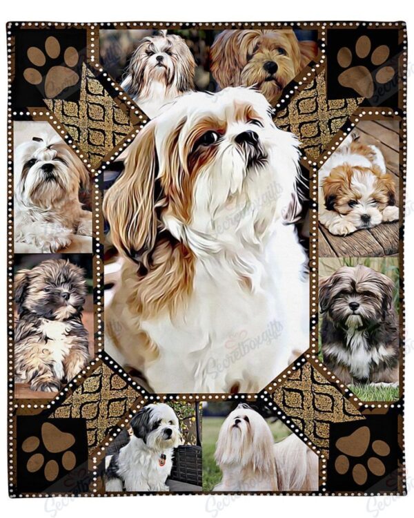 Lhasa Apso Fleece Blanket Sherpa Blanket