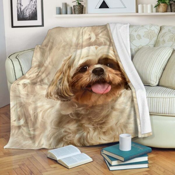 Shih Tzu Fleece Blanket Sherpa Blanket