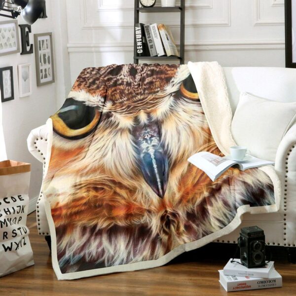 Owl Fleece Blanket Sherpa Blanket