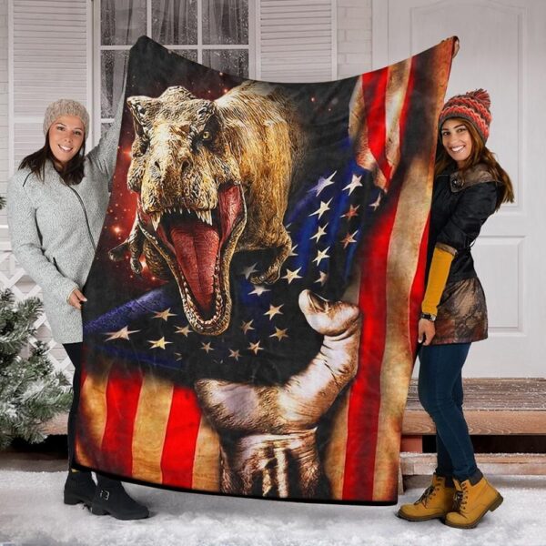 T-Rex Dinosaur 3D Birthday Gifts Fleece Blanket Sherpa Blanket