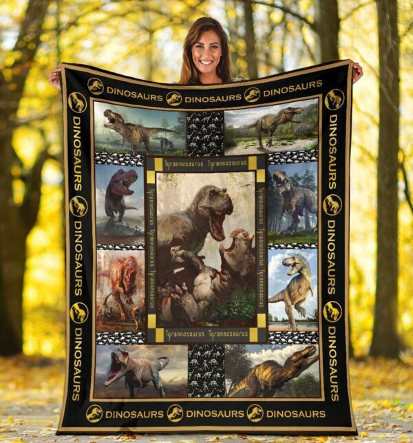 T Rex Tyrannosaurus Dinosaur Dinosaurs Lovers 3 Fleece Blanket Sherpa Blanket