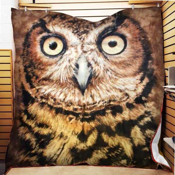 Owl Face Fleece Blanket Sherpa Blanket