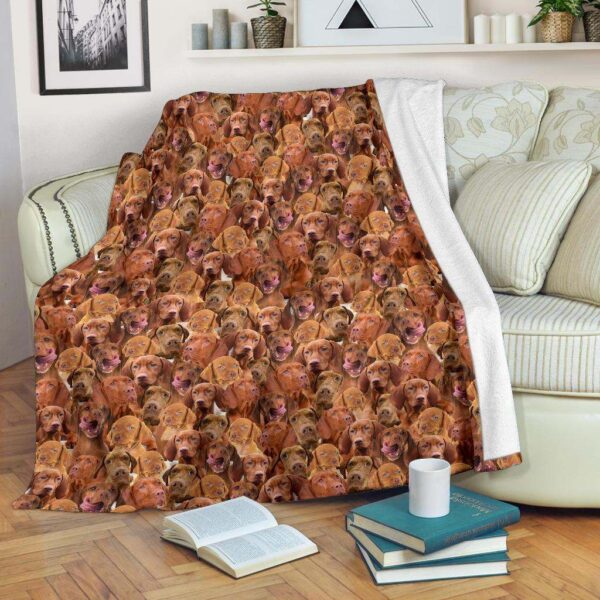 Vizsla Full Face Fleece Blanket Sherpa Blanket