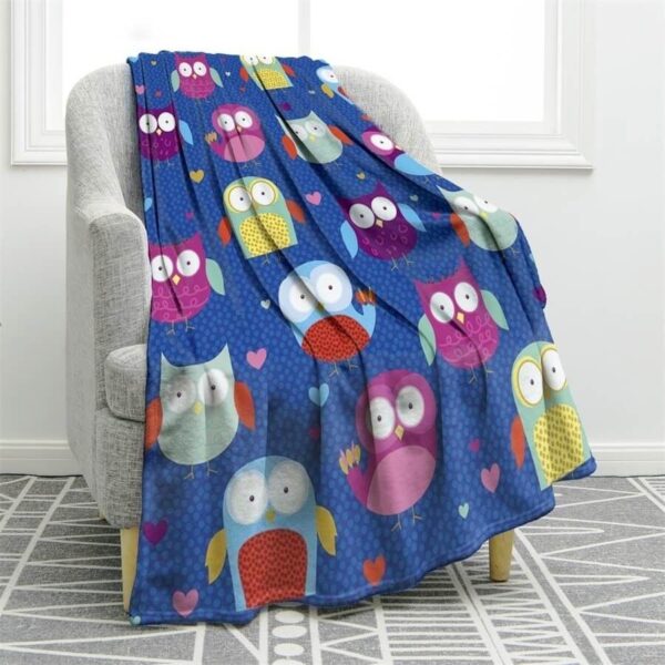 Owls Fleece Blanket Sherpa Blanket