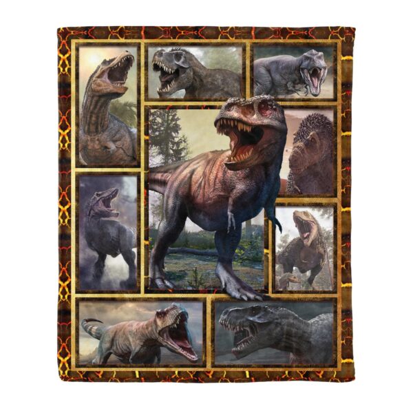 Dinosaur Fleece Blanket Sherpa Blanket