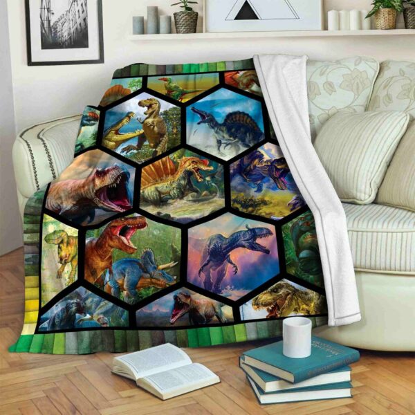 Dinosaur Fleece Blanket Sherpa Blanket