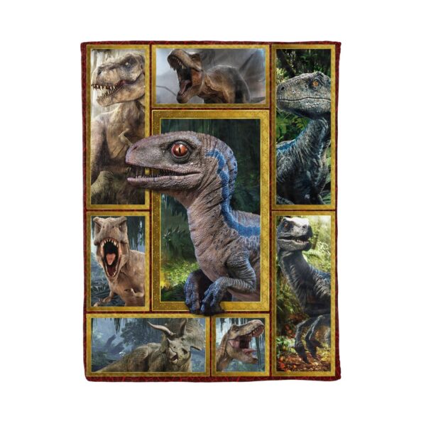 Dinosaur Fleece Blanket Sherpa Blanket