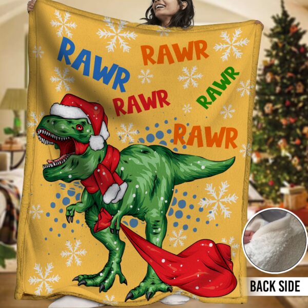 Dinosaur Fleece Blanket Sherpa Blanket