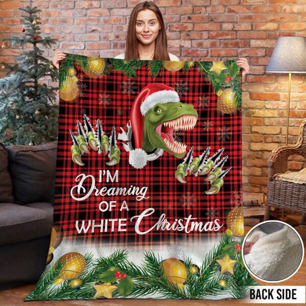 Dinosaur Fleece Blanket Sherpa Blanket