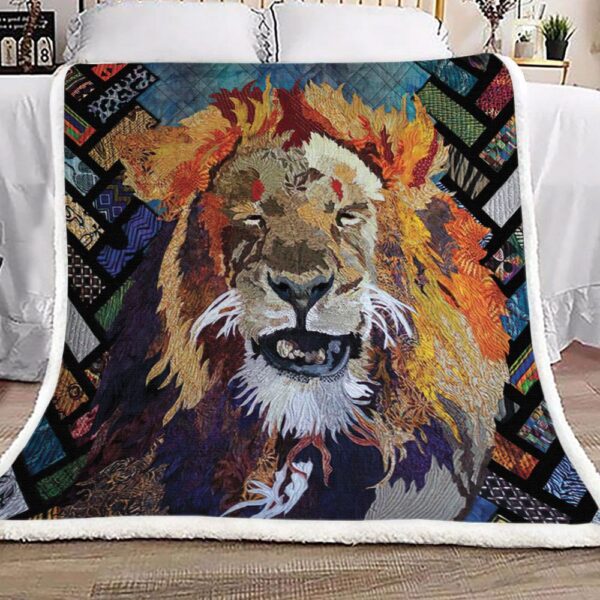 Lion Fleece Blanket Sherpa Blanket