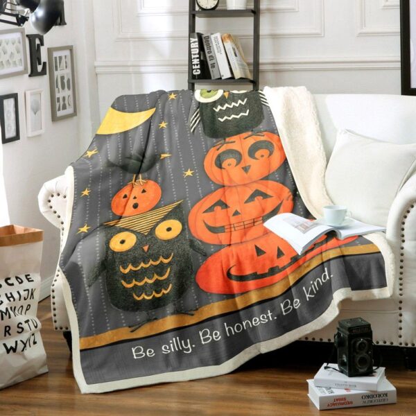 Owl Fleece Blanket Sherpa Blanket