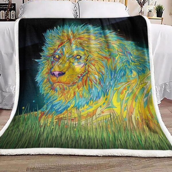 Lion Fleece Blanket Sherpa Blanket