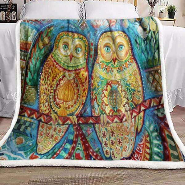 Owl Fleece Blanket Sherpa Blanket