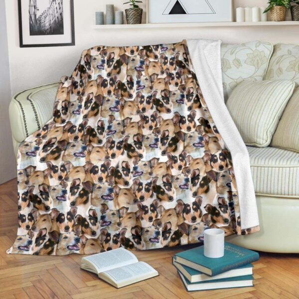 Smooth Collie Full Face Fleece Blanket Sherpa Blanket