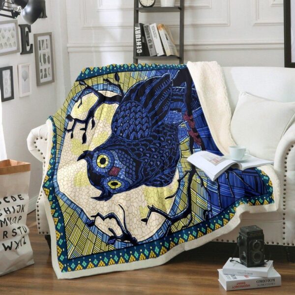 Owl Fleece Blanket Sherpa Blanket