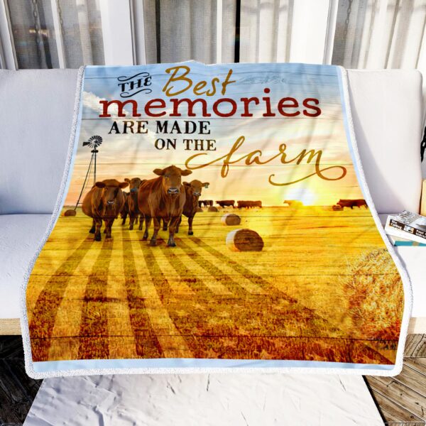 Cow The Best Memory Fleece Blanket Sherpa Blanket