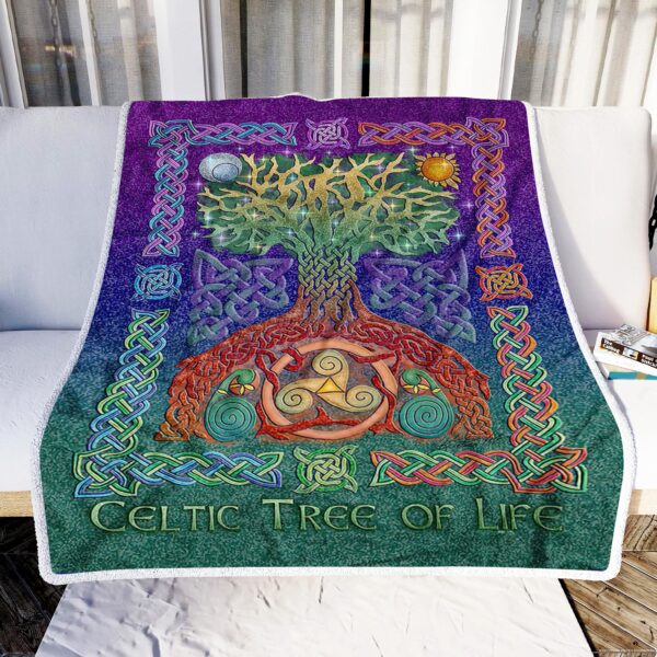 Cletic Tree Of Life Fleece Blanket Sherpa Blanket