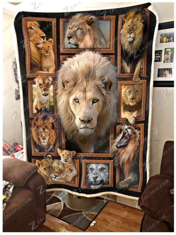 Lions Fleece Blanket Sherpa Blanket