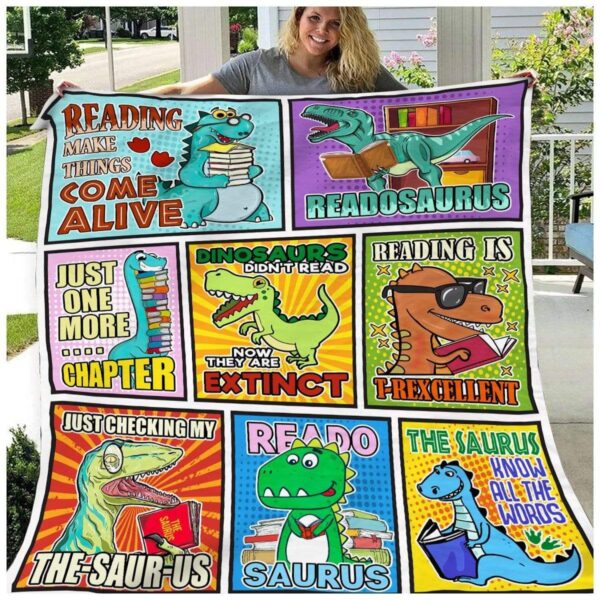Dinosaur Fleece Blanket Sherpa Blanket