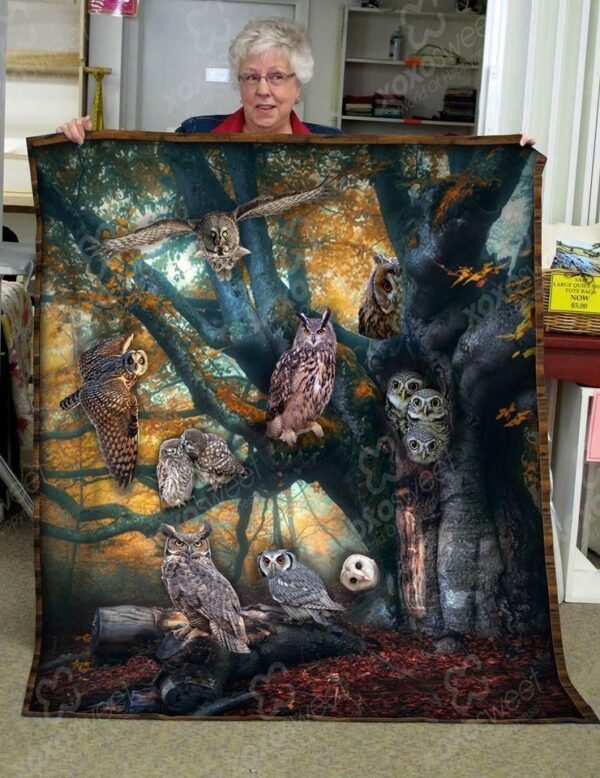 Owls Fleece Blanket Sherpa Blanket