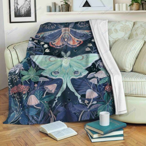 Luna Moth Fleece Blanket Sherpa Blanket