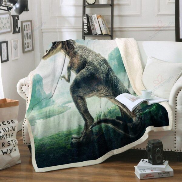 Dinosaur Fleece Blanket Sherpa Blanket