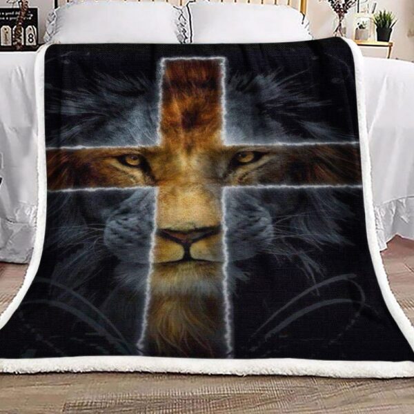 Lion Jesus Fleece Blanket Sherpa Blanket