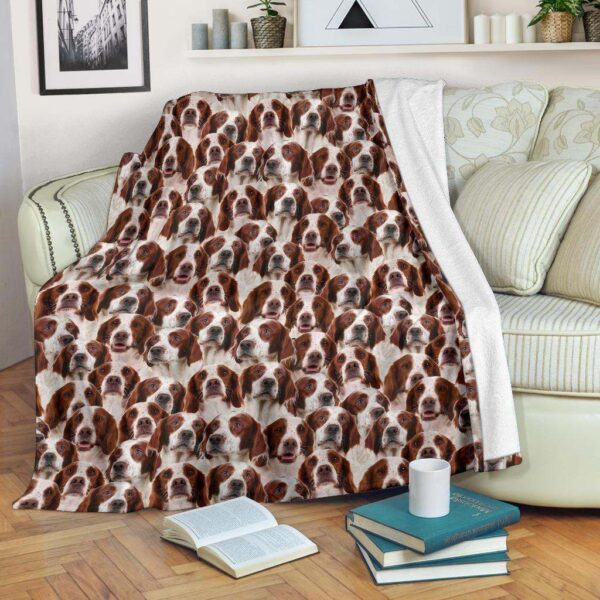 Irish Red and White Setter Full Face Fleece Blanket Sherpa Blanket