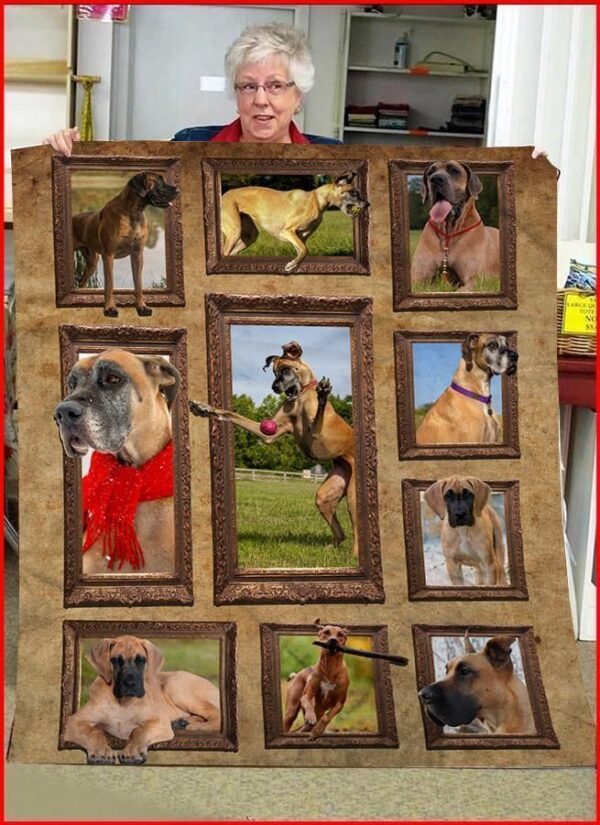 Great Dane Dog Fleece Blanket Sherpa Blanket