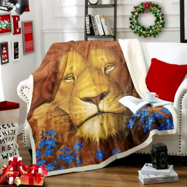 Lion Fleece Blanket Sherpa Blanket