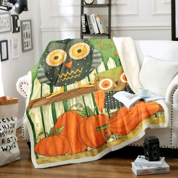 Owl Fleece Blanket Sherpa Blanket