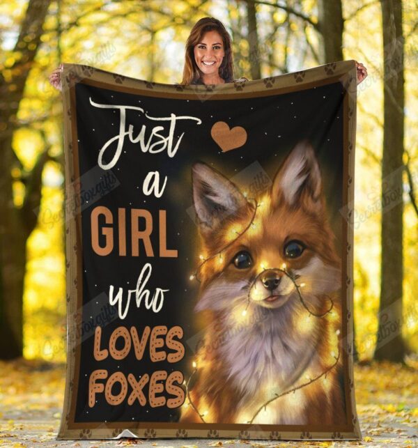 Just A Girl Who Loves Foxes Fox Fleece Blanket Sherpa Blanket