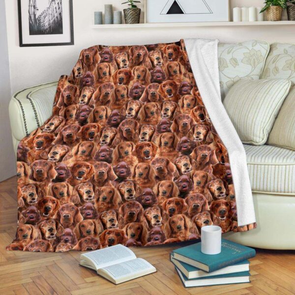 Irish Setter Full Face Fleece Blanket Sherpa Blanket