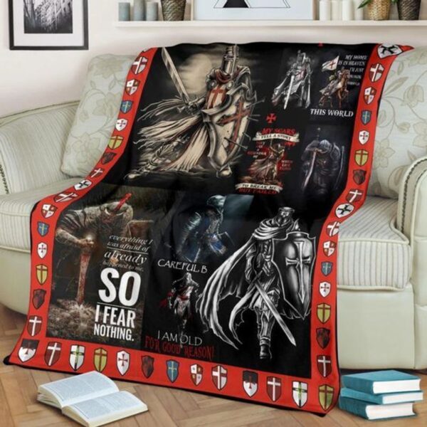 Knight Templar God Fleece Blanket Sherpa Blanket