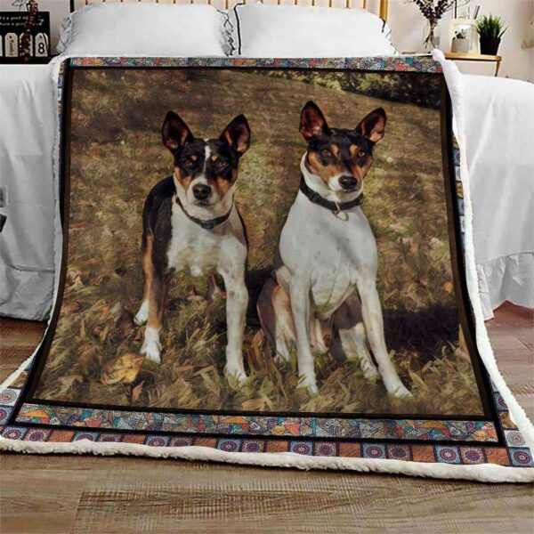 Rat Terrier Fleece Blanket Sherpa Blanket