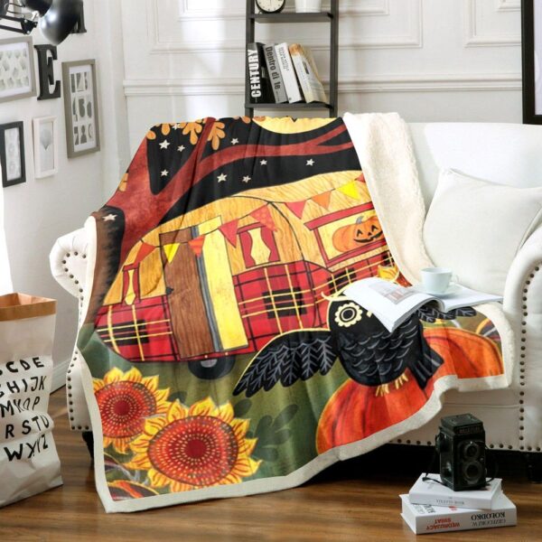 Owl Fleece Blanket Sherpa Blanket