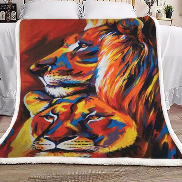 Lion Fleece Blanket Sherpa Blanket