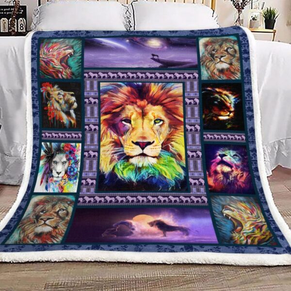 Lion Fleece Blanket Sherpa Blanket