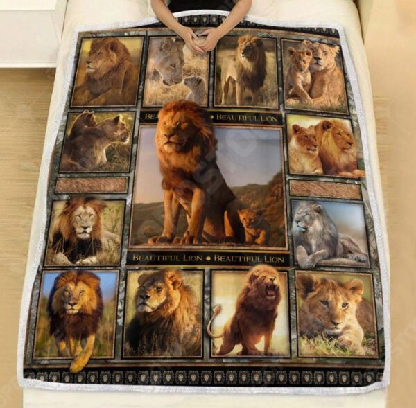 Lion Fleece Blanket Sherpa Blanket