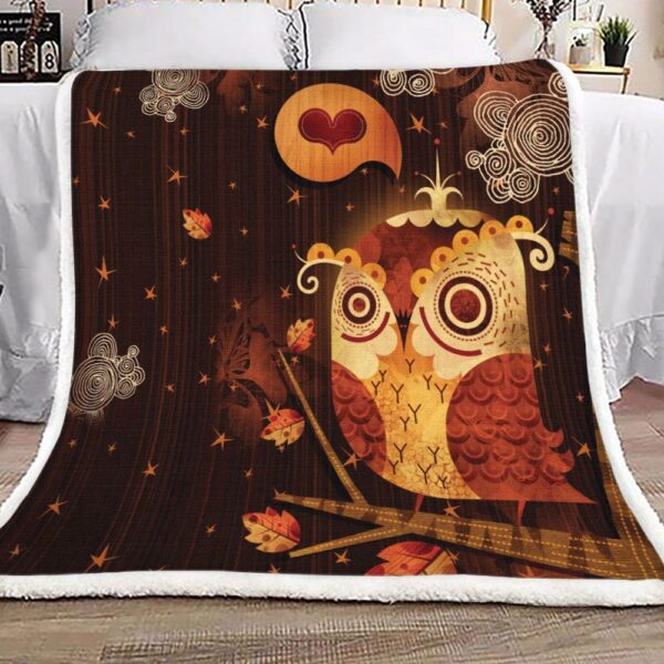 Owl Fleece Blanket Sherpa Blanket