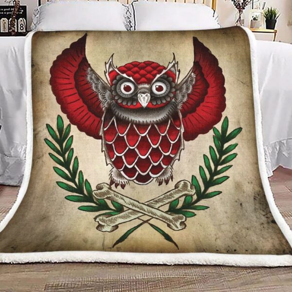 Owl Fleece Blanket Sherpa Blanket