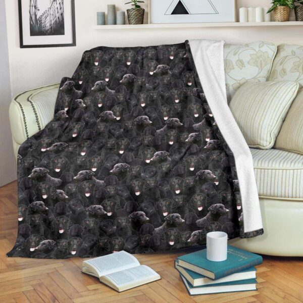 Curly Coated Retriever Full Face Fleece Blanket Sherpa Blanket