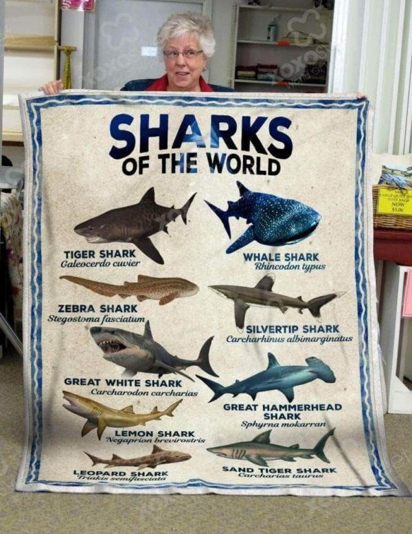 Shark Of The World Fleece Blanket Sherpa Blanket
