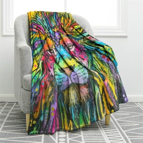 Lion Fleece Blanket Sherpa Blanket