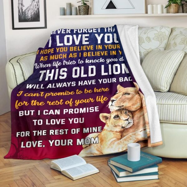 Lion To My Daughter Fleece Blanket Sherpa Blanket
