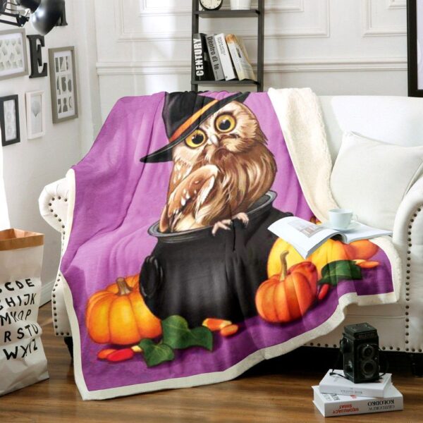 Owl Fleece Blanket Sherpa Blanket