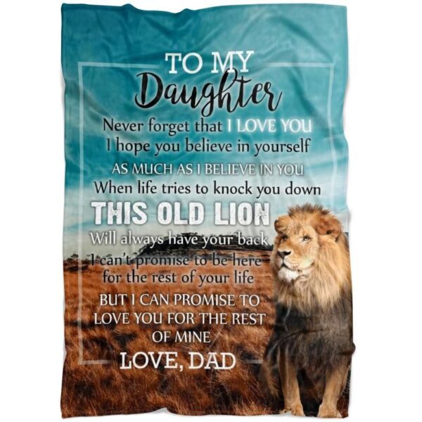 Lion To My Daughter Fleece Blanket Sherpa Blanket