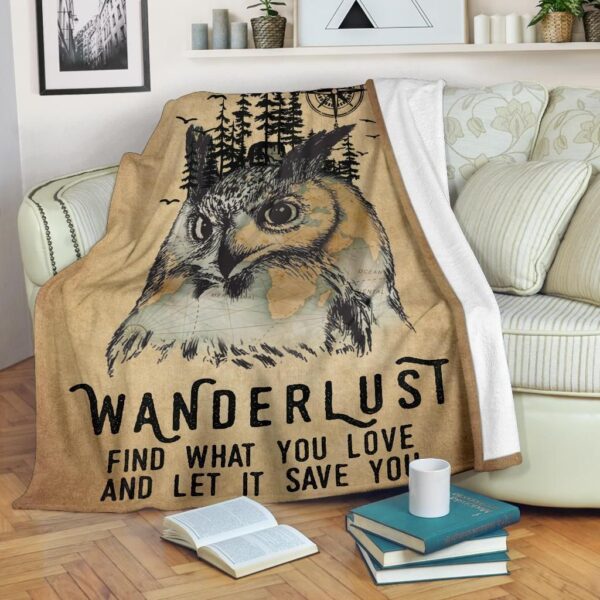 Owl Fleece Blanket Sherpa Blanket